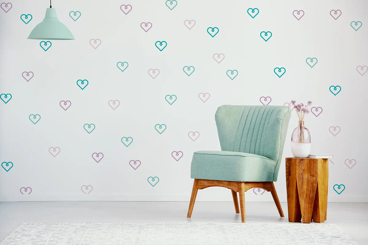 "Happy hearts" wall stickers