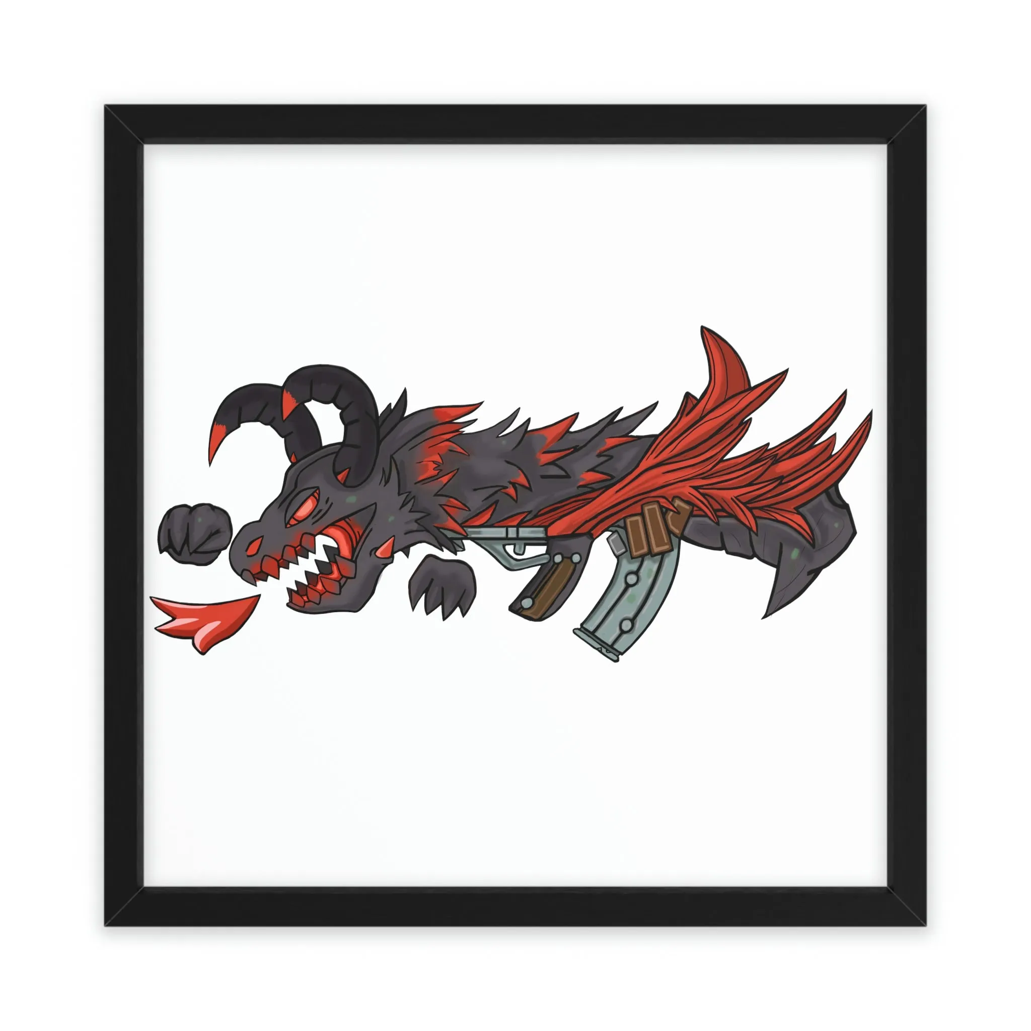 Red Dragon Weapon Framed Poster