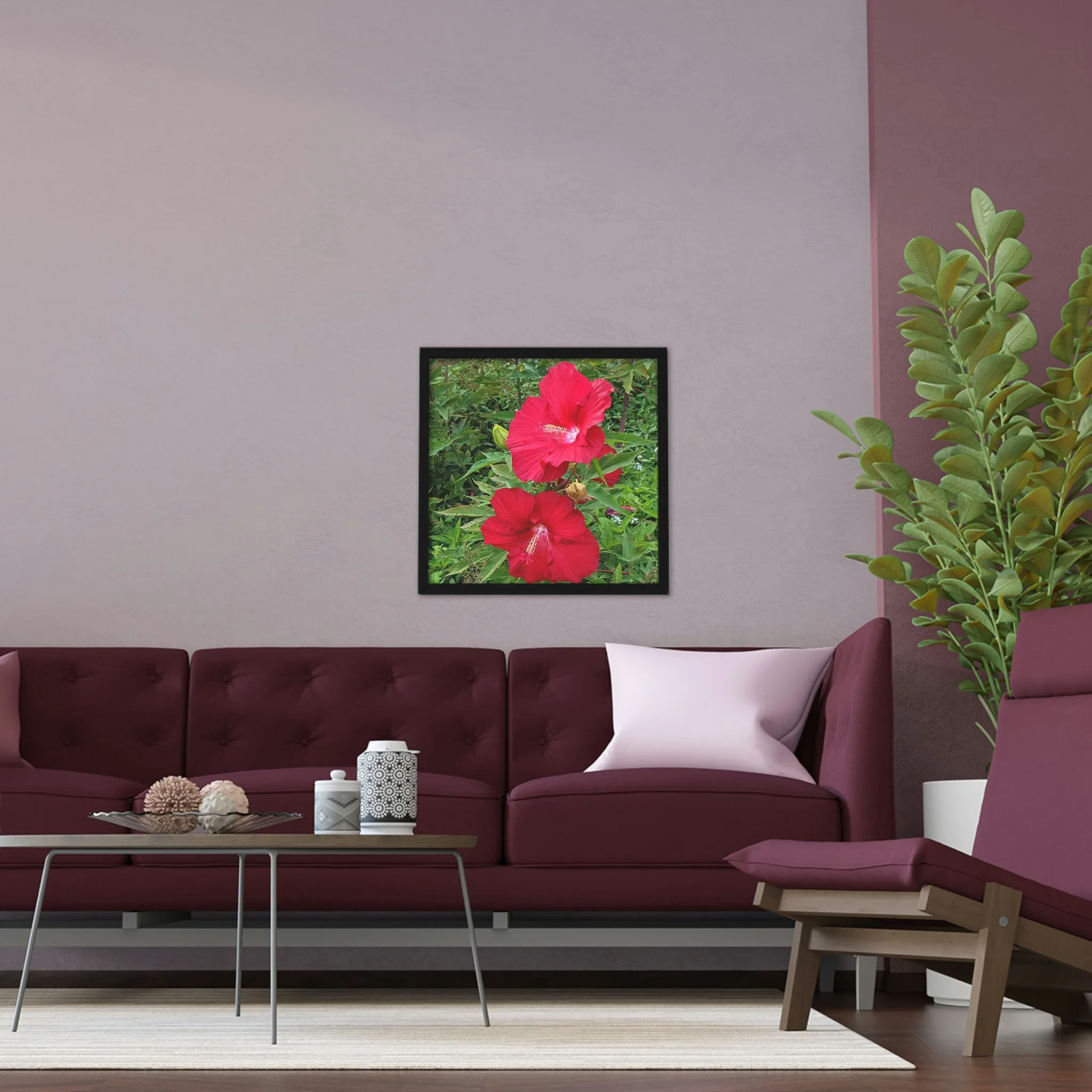 Red Flowers Framed Poster