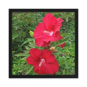 Red Flowers Framed Poster