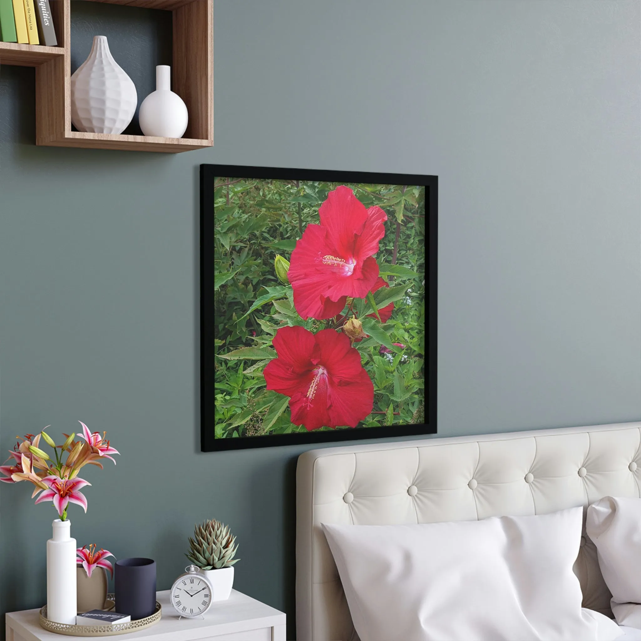 Red Flowers Framed Poster