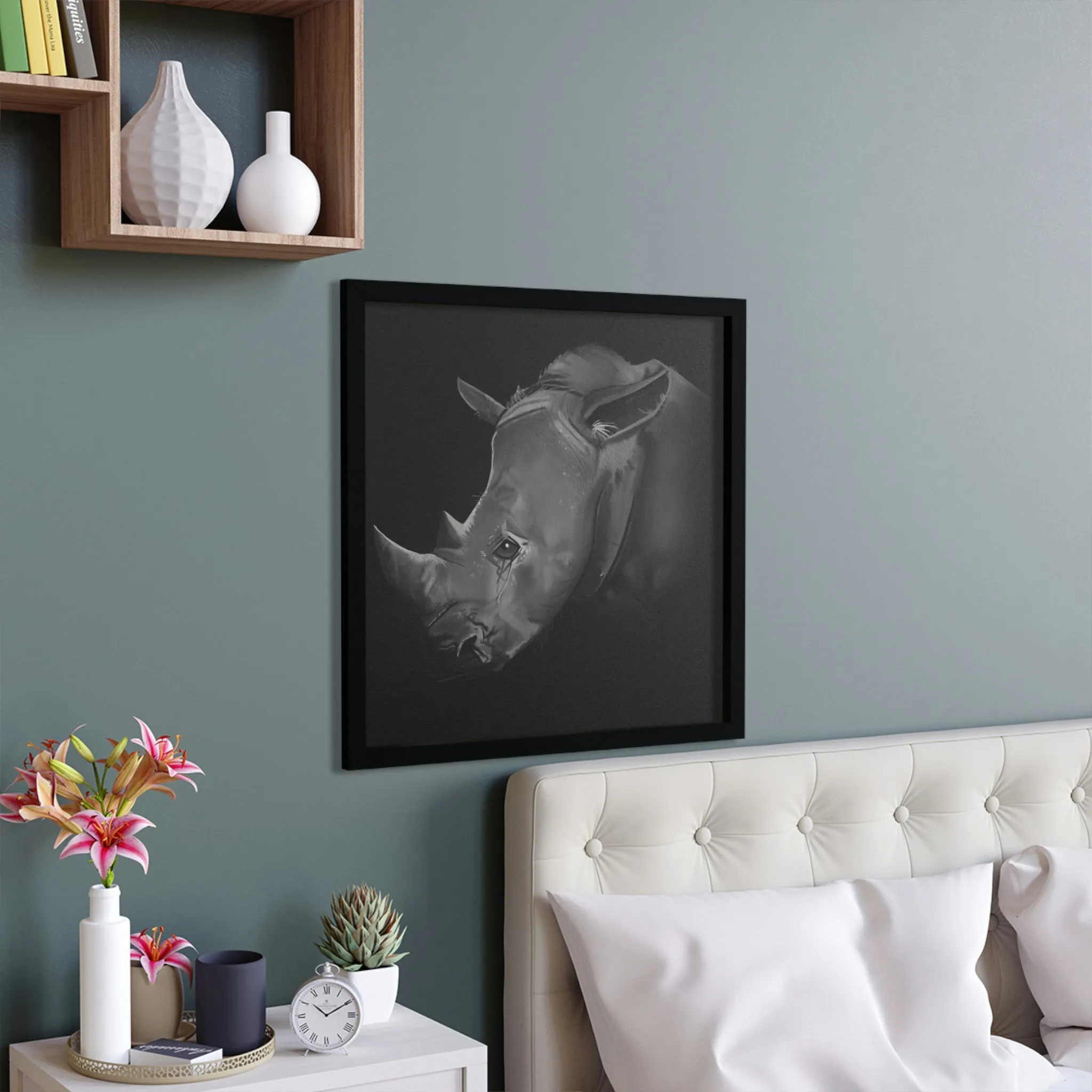 Rhino Framed Poster