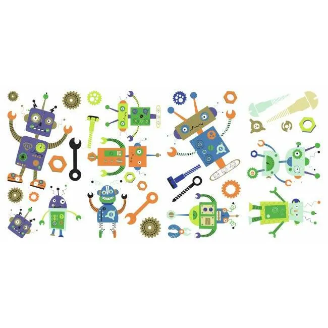 Robots Peel and Stick Wall Decals