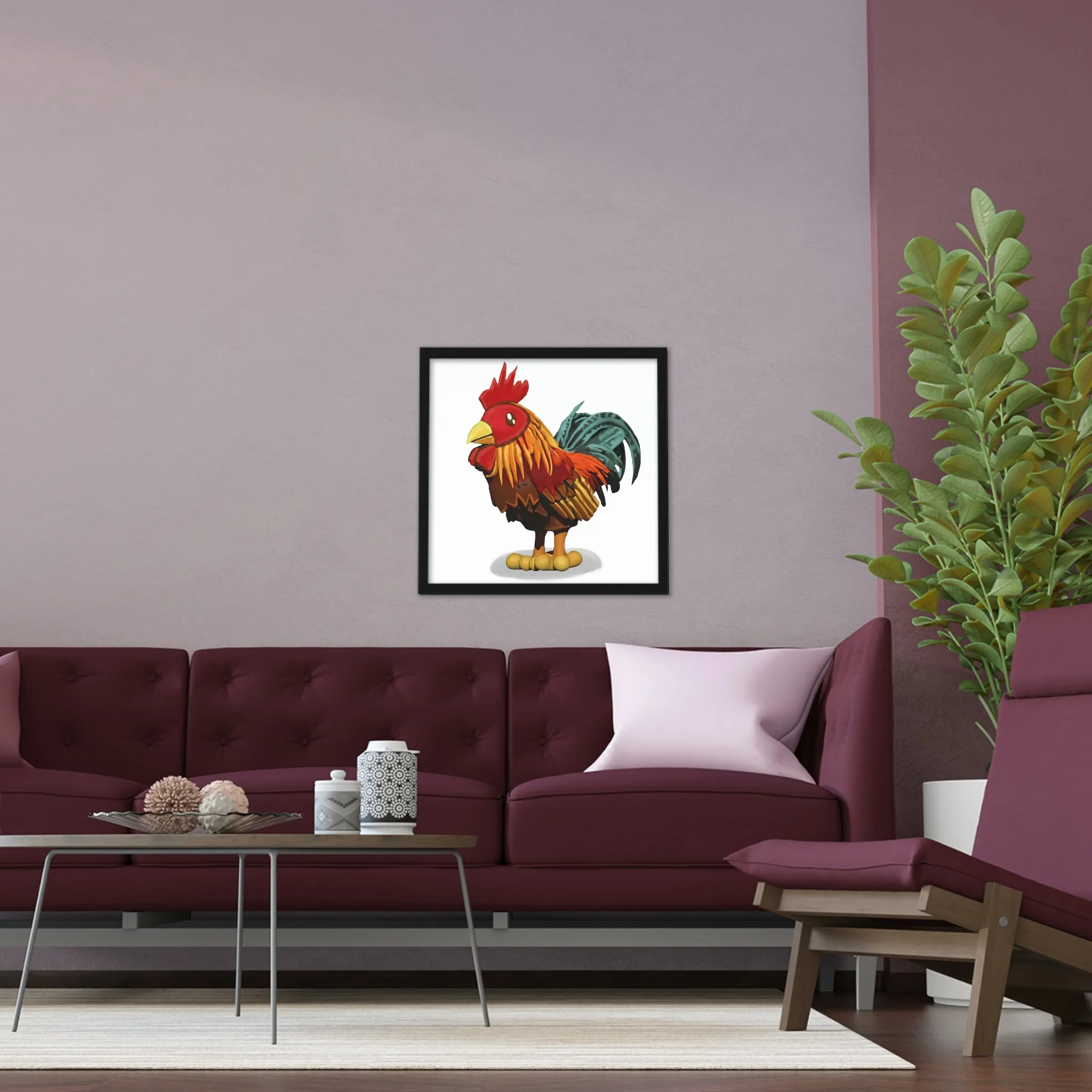 Rooster Framed Poster