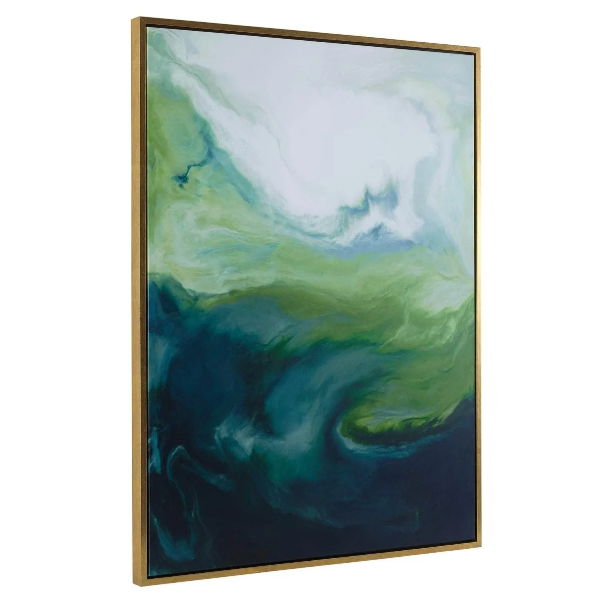 Serene Green Framed  Canvas