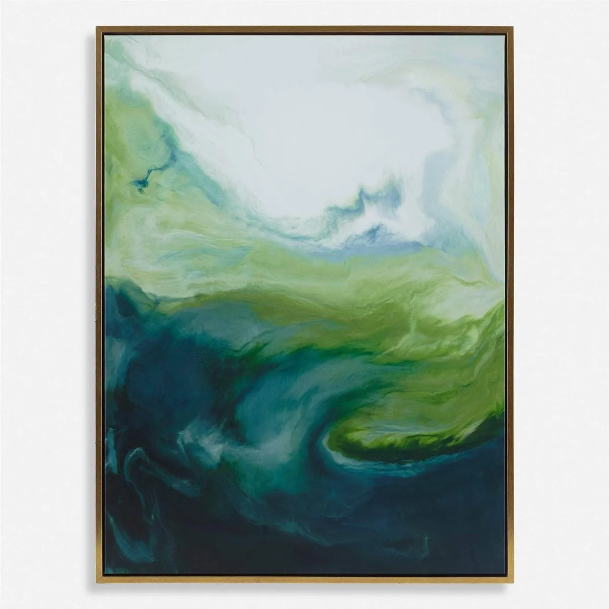 Serene Green Framed  Canvas