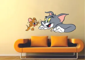 Sticker Mart� Tom & Jerry Design 2 Wall Sticker for Decorative Wall Sticker for Living Room, Bed Room, Kide Room