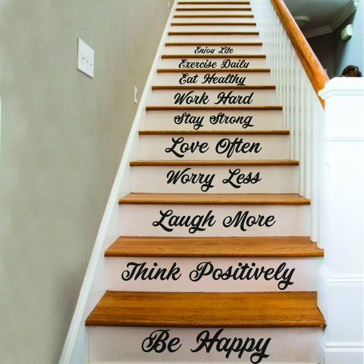 Stylish Stairway Decal Quotes - Transformative Staircase Decal Designs