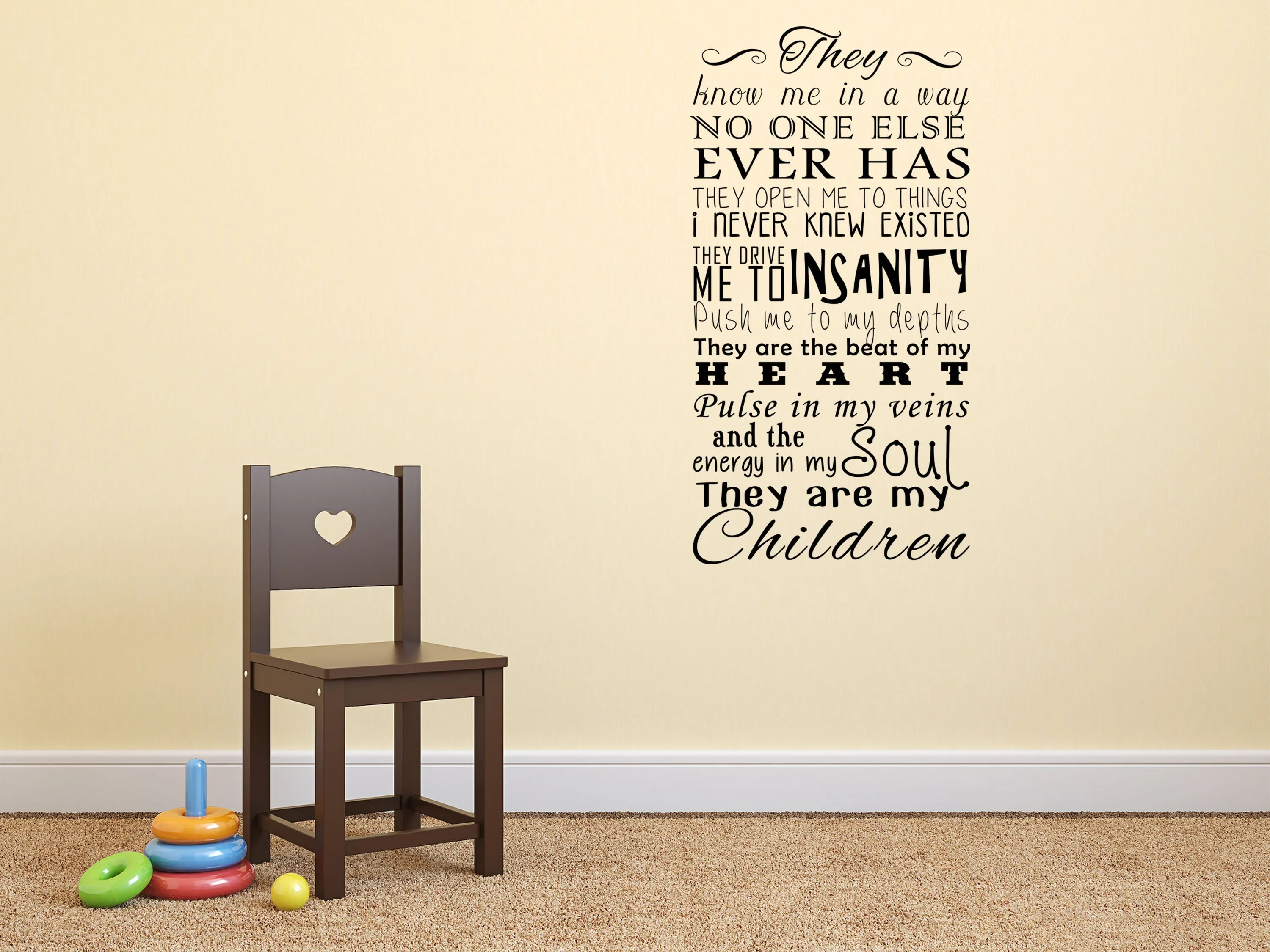 They Are My Children Vinyl Wall Decal