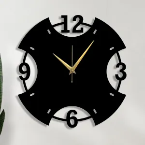 Trademubarak numerical metal wall clock for Living Room & Home Decor,Large Size Wall Clock with Numbers, Metal Wall Ornament, Outdoor Wall Clock and Gifts, Laser Cut Clock, Home Gifts (M25_40cm)