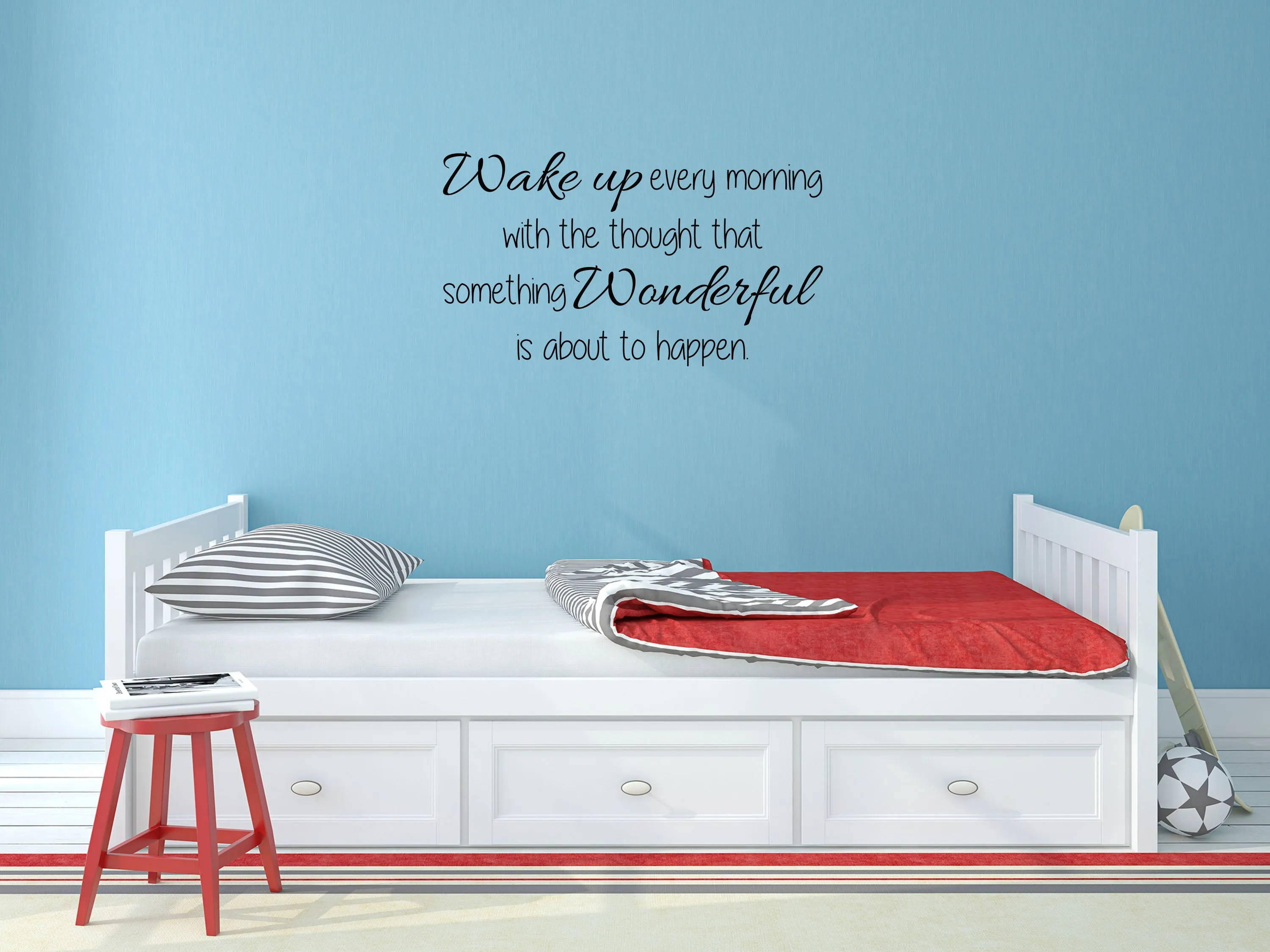 Wake Up Every Morning Bedroom Wall Decal - Bedroom Wall Sticker