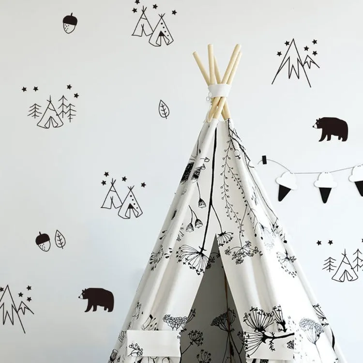 Wall Decal | Black Camping