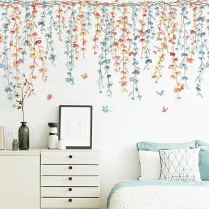 Watercolor Hanging Leaves Peel and Stick Wall Decals