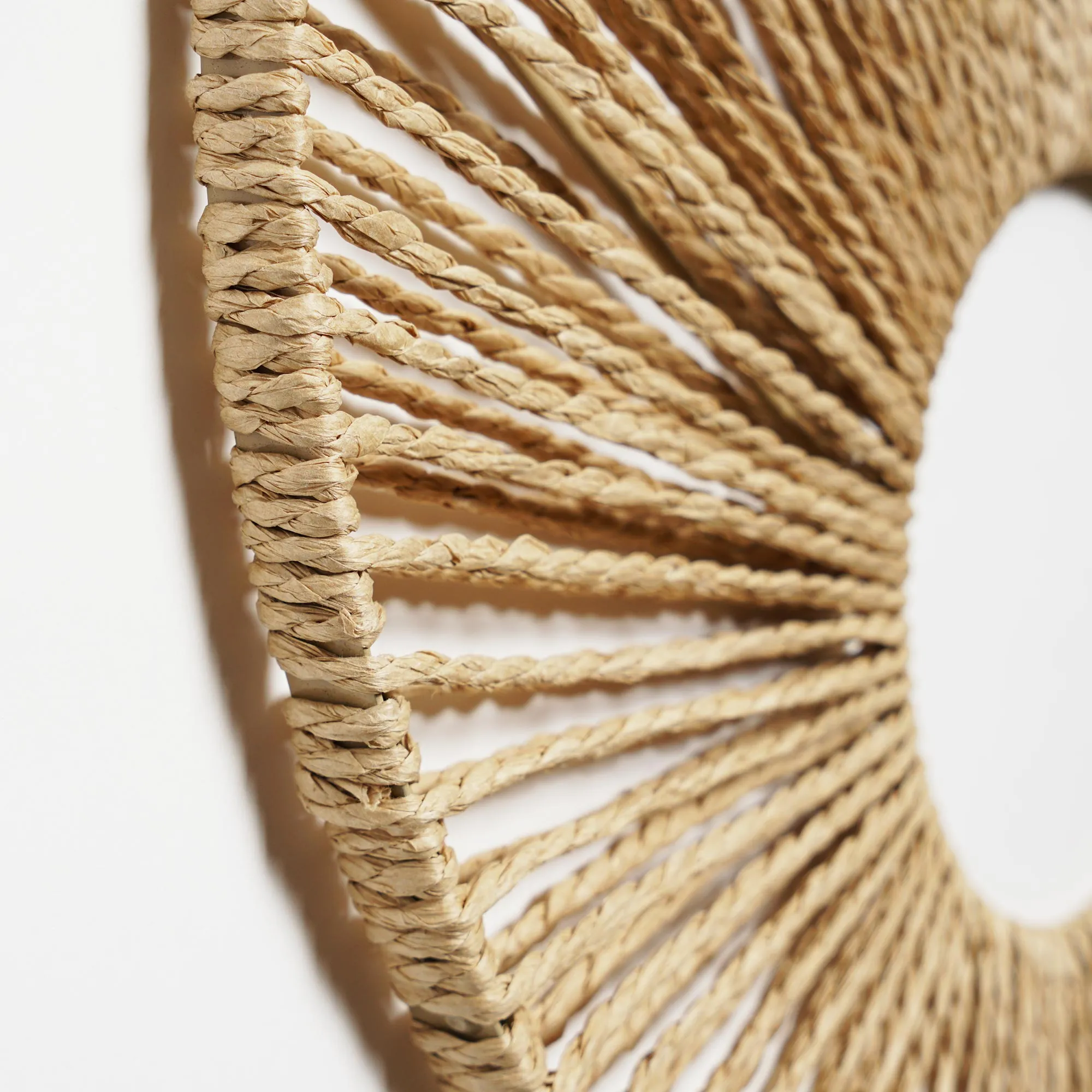 Woven Paper Rope Wall Decor Set of 3 - Natural